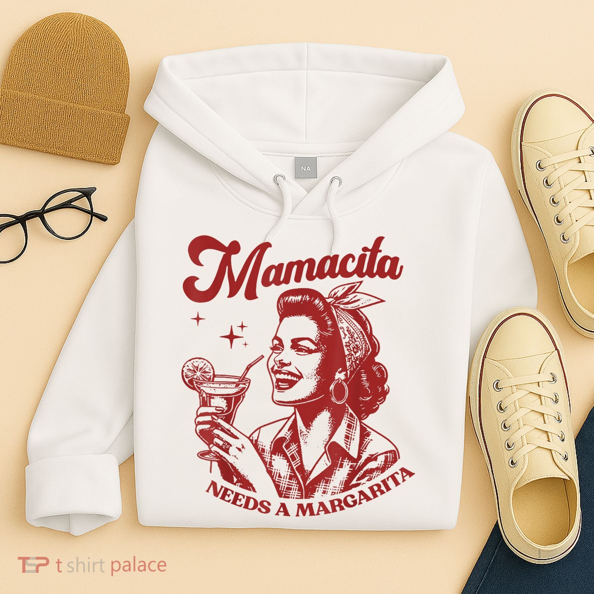 Mamacita Needs A Margarita Retro Hoodie