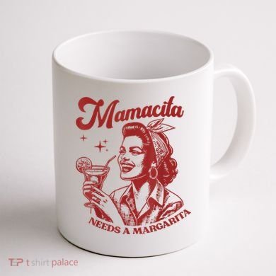 Mamacita Needs A Margarita Retro Coffee Mug back