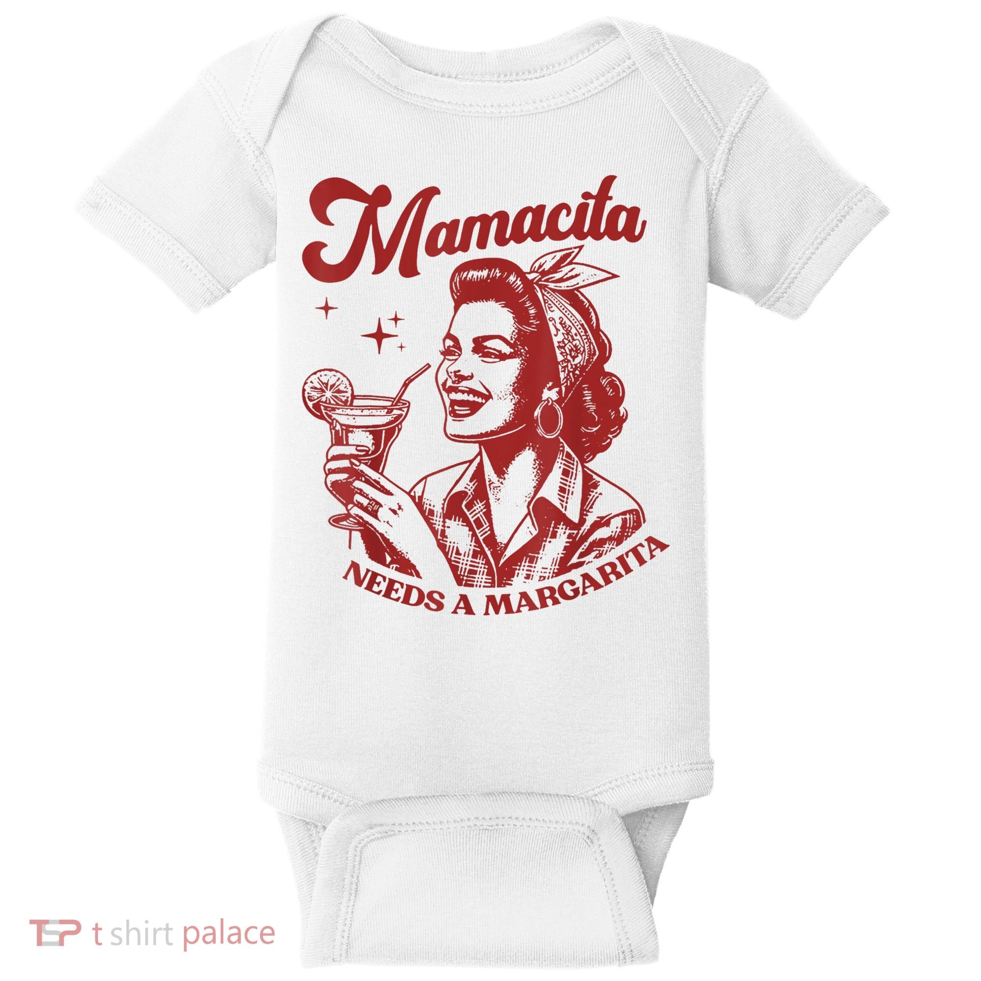 Mamacita Needs A Margarita Retro Baby Bodysuit