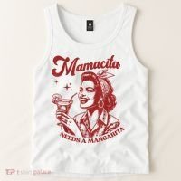 Mamacita Needs A Margarita Retro Tank Top thumb 2