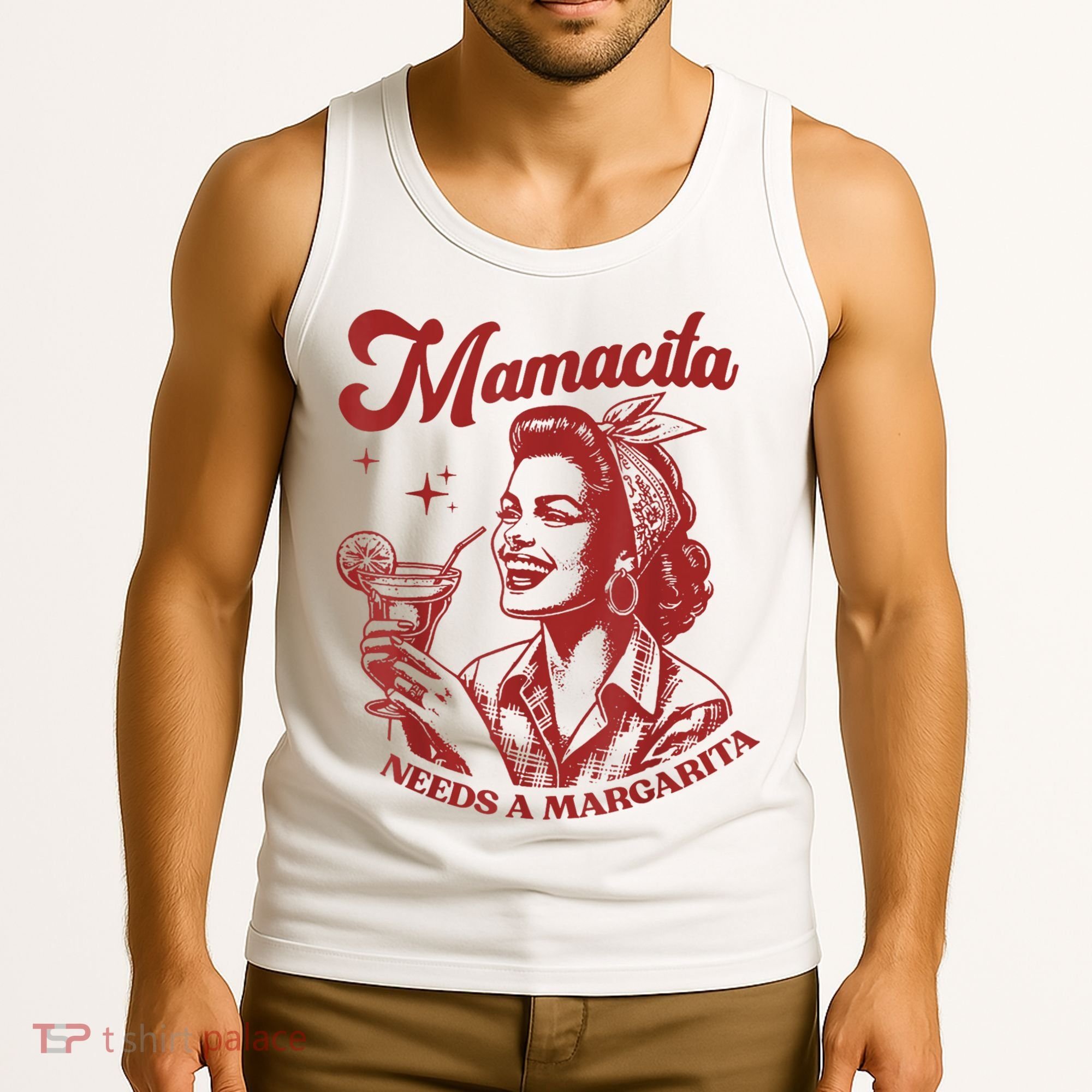 Mamacita Needs A Margarita Retro Tank Top