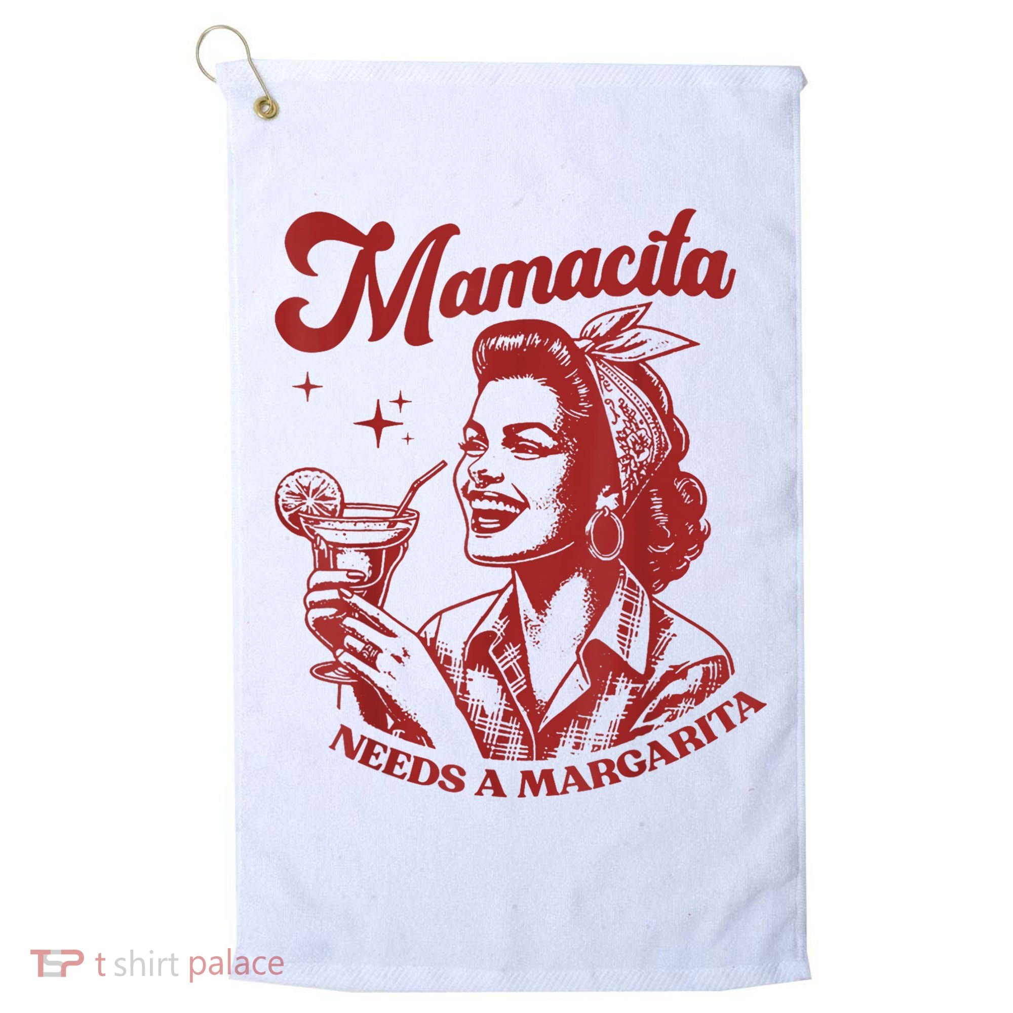 Mamacita Needs A Margarita Retro Golf Towel