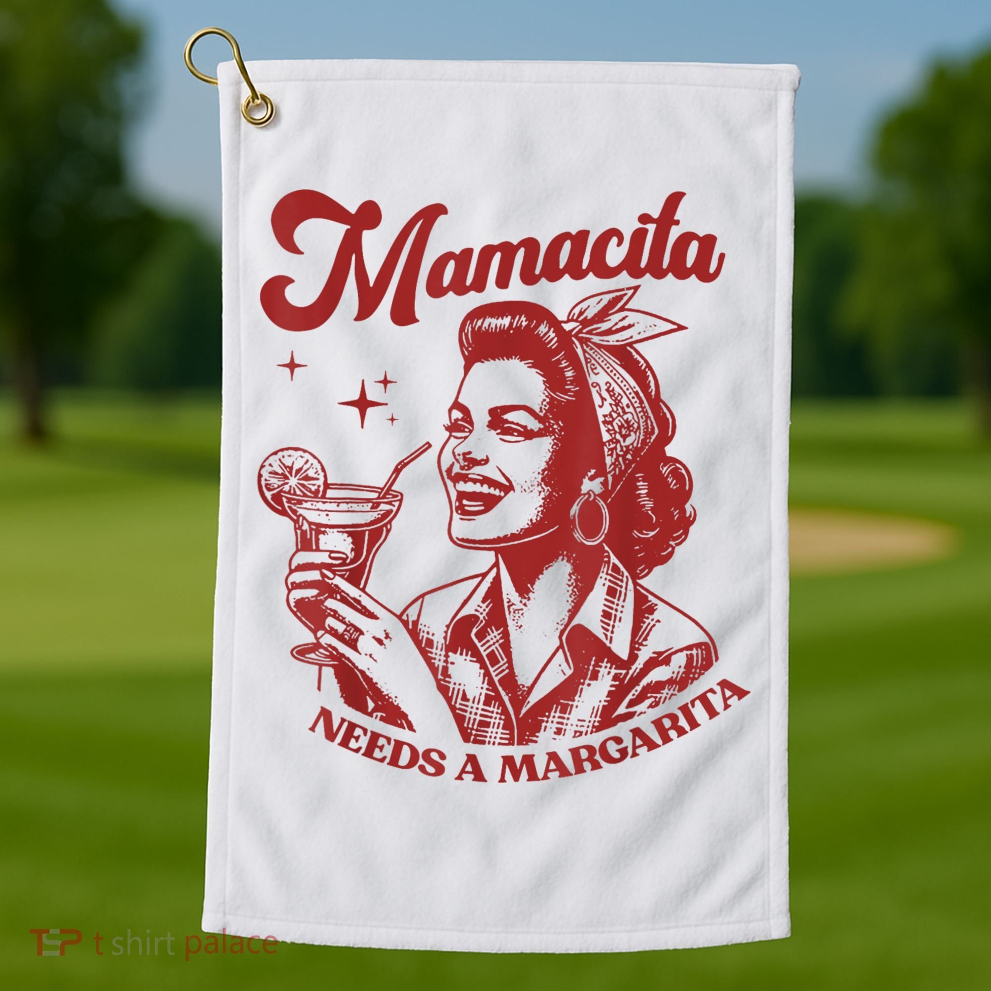 Mamacita Needs A Margarita Retro Golf Towel