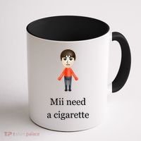 Mii Need A Cigarette Coffee Mug thumb 1