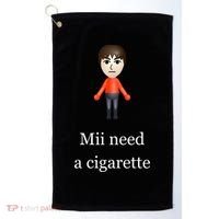 Mii Need A Cigarette Golf Towel thumb 0