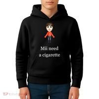 Mii Need A Cigarette Kids Hoodie thumb 4