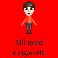 Mii Need A Cigarette Santa Hat thumb 1