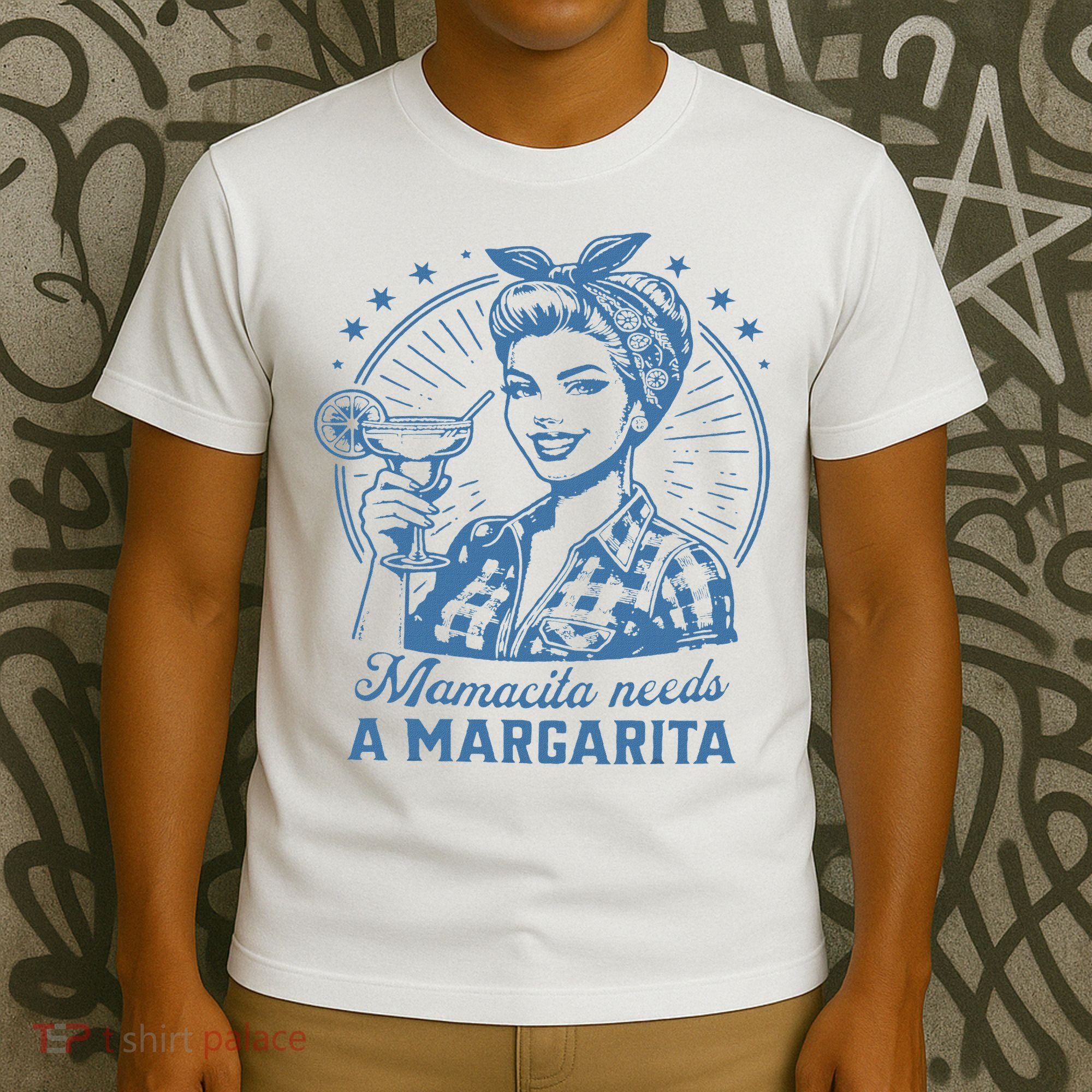 Mamacita Needs A Margarita Funny Drinking Mom Vintage Women T-Shirt