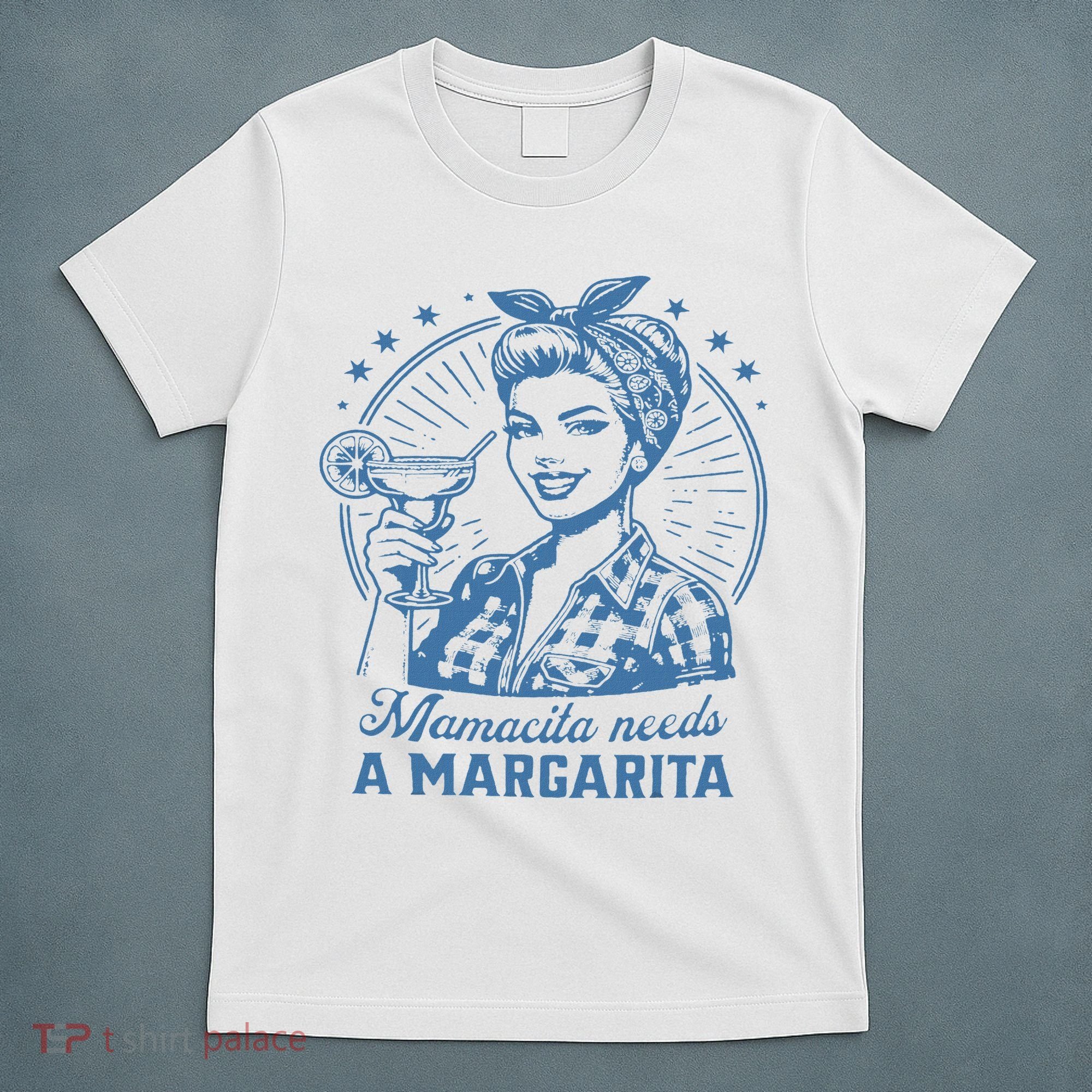 Mamacita Needs A Margarita Funny Drinking Mom Vintage Women T-Shirt