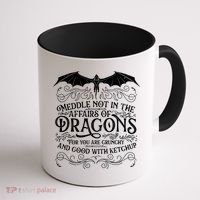 Meddle Not Affairs Dragons Tshirt, Mens Dragon TShirt Coffee Mug thumb 1