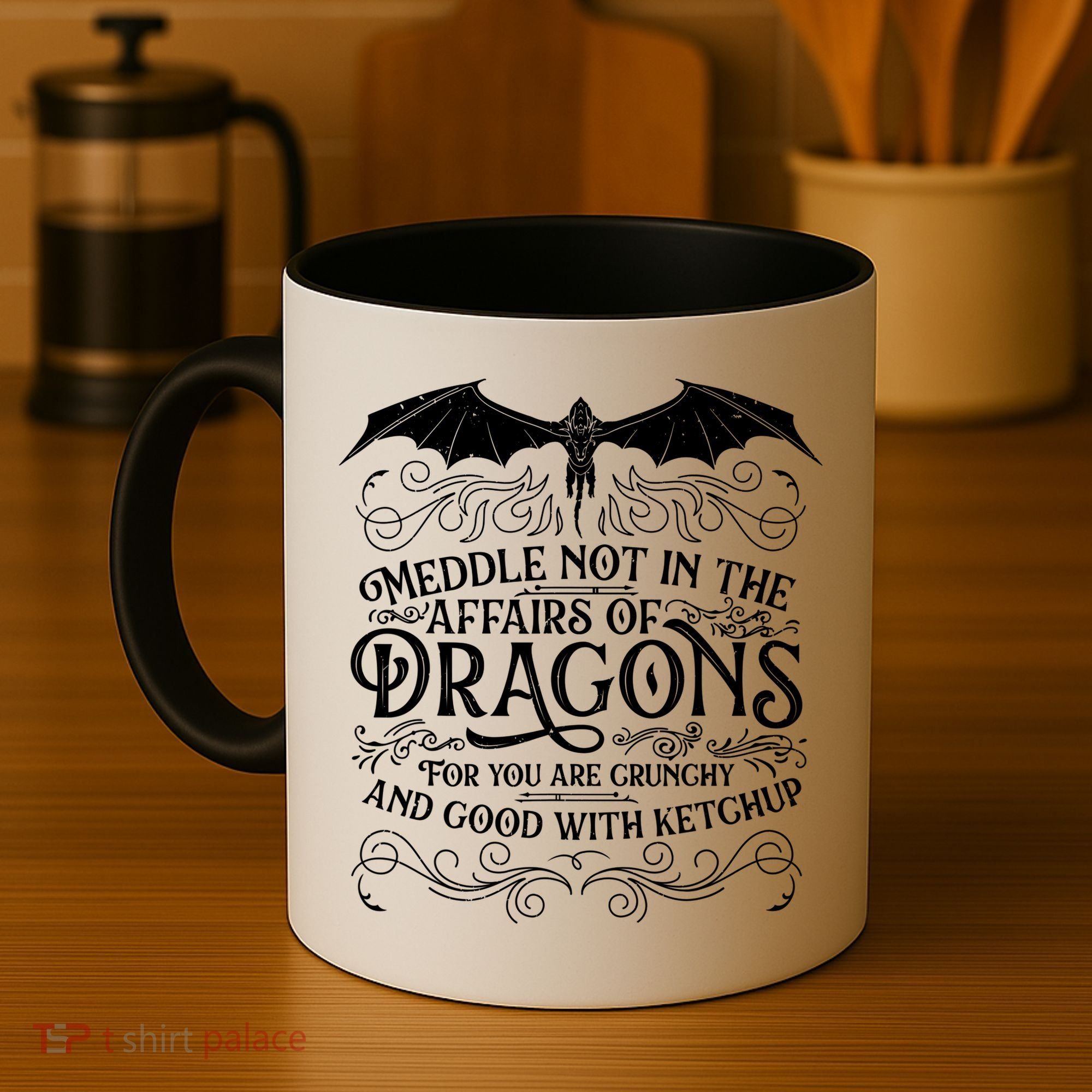Meddle Not Affairs Dragons Tshirt, Mens Dragon TShirt Coffee Mug