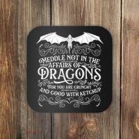 Meddle Not Affairs Dragons Tshirt, Mens Dragon TShirt Coaster thumb 0