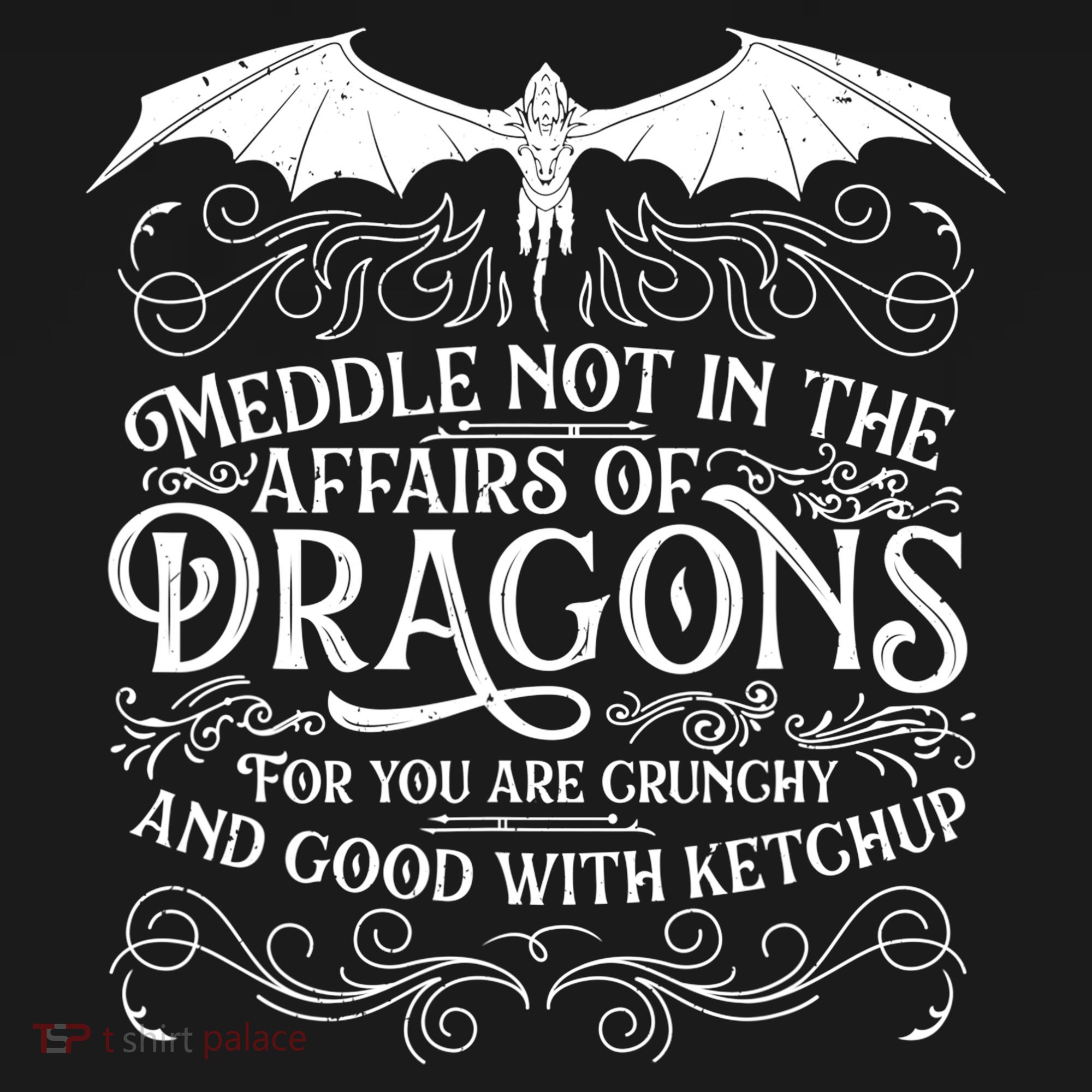 Meddle Not Affairs Dragons Tshirt, Mens Dragon TShirt Polo