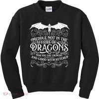 Meddle Not Affairs Dragons Tshirt, Mens Dragon TShirt Kids Sweatshirt thumb 0