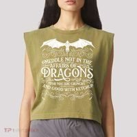 Meddle Not Affairs Dragons Tshirt, Mens Dragon TShirt Garment-Dyed Women's Muscle Tee thumb 2
