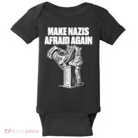 Make Nazis Afraid Again Baby Bodysuit thumb 0