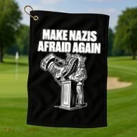 Make Nazis Afraid Again Golf Towel thumb 1