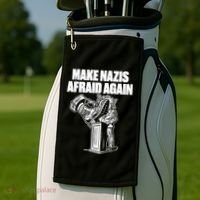 Make Nazis Afraid Again Golf Towel thumb 2
