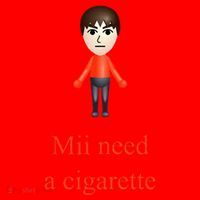 Mii Need A Cigarette Santa Hat thumb 1