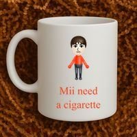 Mii Need A Cigarette Coffee Mug thumb 2