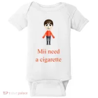 Mii Need A Cigarette Baby Bodysuit thumb 0
