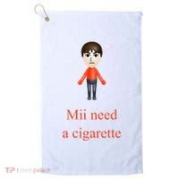 Mii Need A Cigarette Golf Towel thumb 0