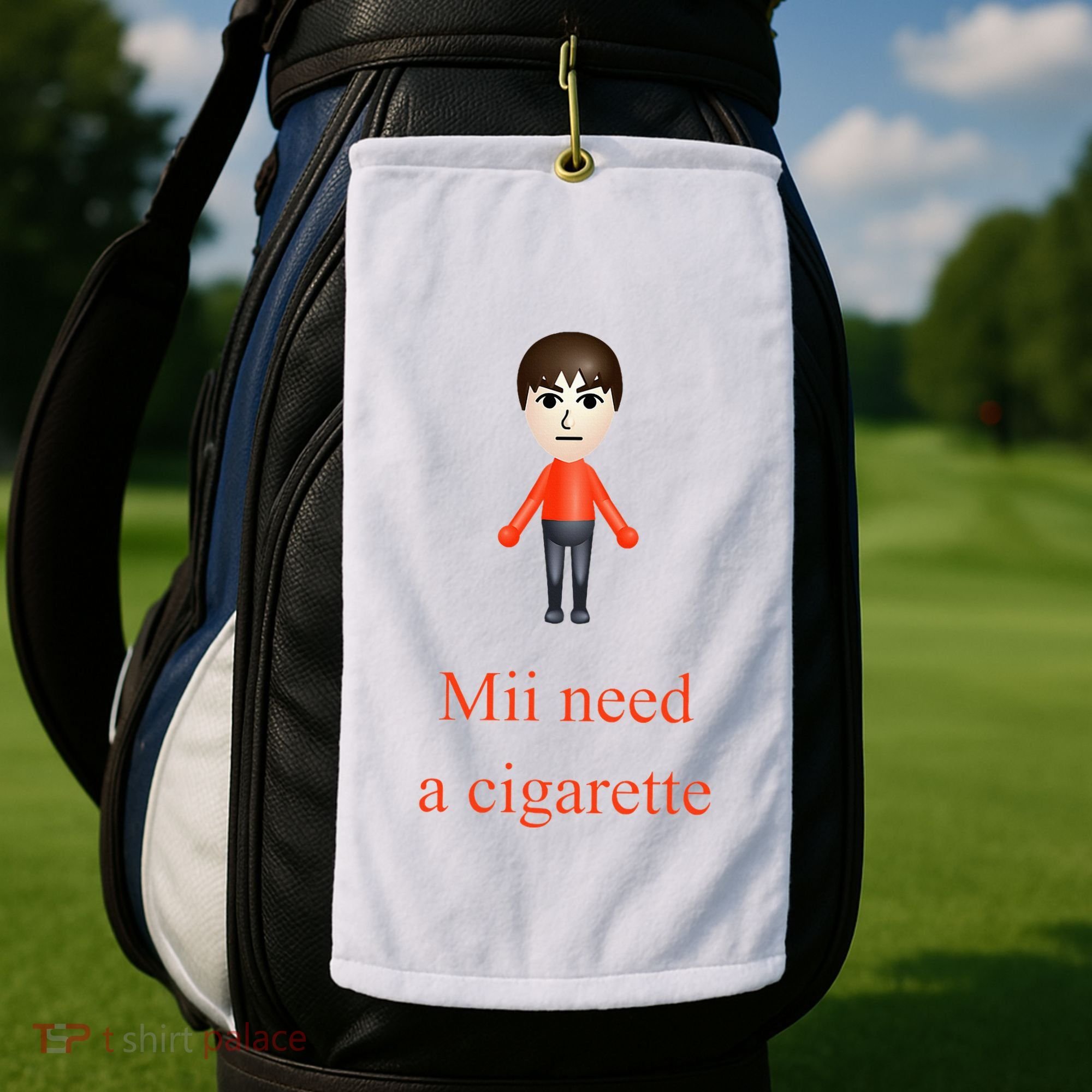 Mii Need A Cigarette Golf Towel