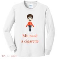Mii Need A Cigarette Kids Long Sleeve Shirt thumb 0