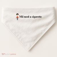 Mii Need A Cigarette USA-Made Doggie Bandana thumb 0