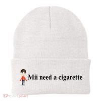 Mii Need A Cigarette Beanie thumb 0
