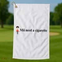Mii Need A Cigarette Golf Towel thumb 1