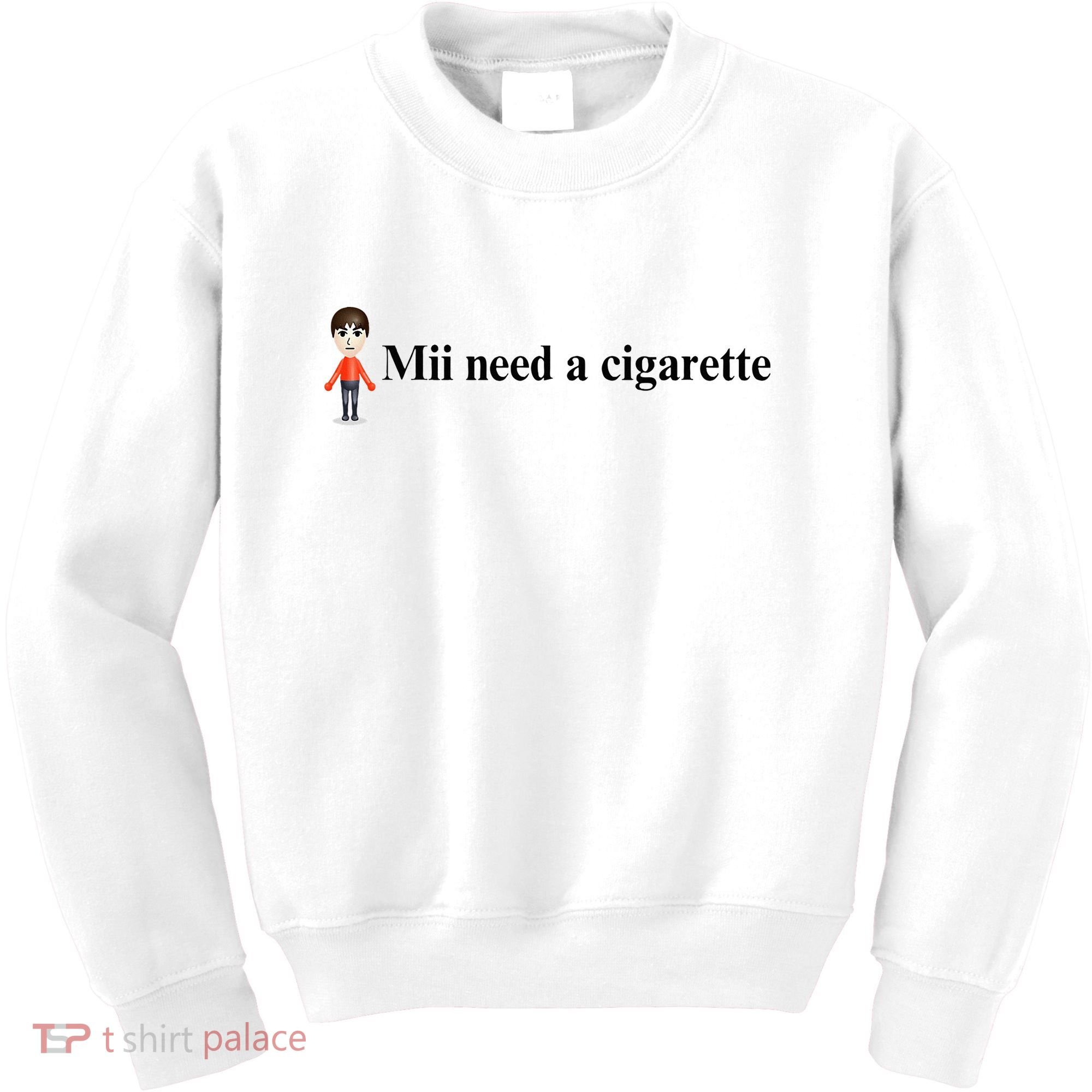 Mii Need A Cigarette Kids Sweatshirt