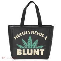 Momma Needs A Blunt Stoner Mom Cannabis Weed Smoker Gift Tote Bag thumb 0