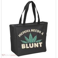 Momma Needs A Blunt Stoner Mom Cannabis Weed Smoker Gift Tote Bag thumb 2