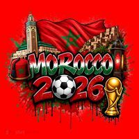 MOROCCO North America Soccer Tournament 2026 Santa Hat thumb 1