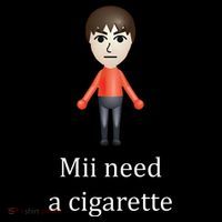 Mii Need A Cigarette Funny Coaster thumb 2