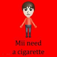 Mii Need A Cigarette Funny Santa Hat thumb 1