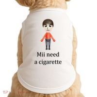 Mii Need A Cigarette Funny Doggie Tank thumb 0