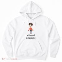 Mii Need A Cigarette Funny Hoodie thumb 0