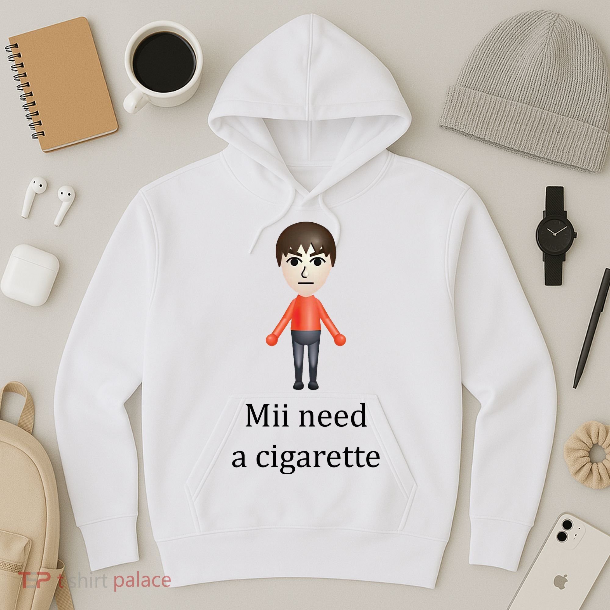 Mii Need A Cigarette Funny Hoodie