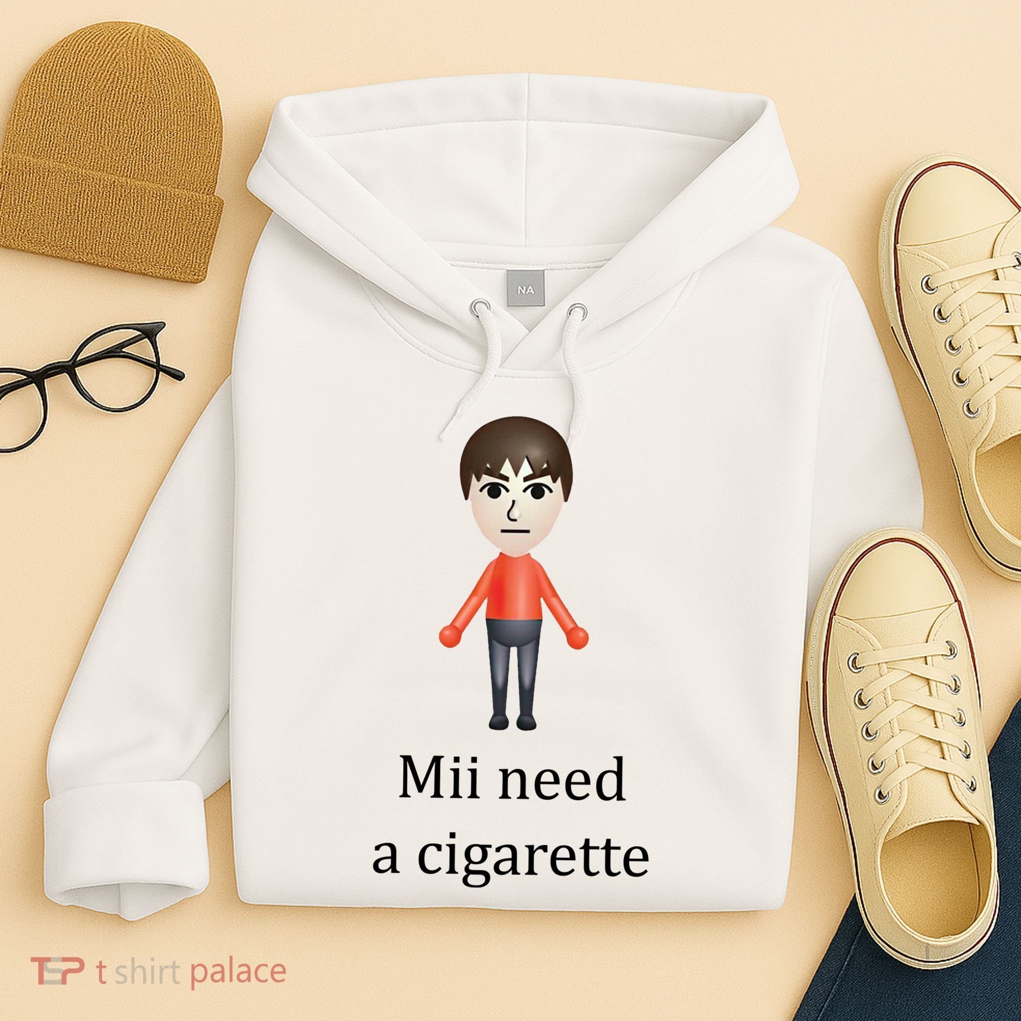 Mii Need A Cigarette Funny Hoodie