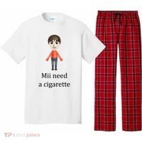 Mii Need A Cigarette Funny Pajama Set thumb 0