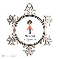 Mii Need A Cigarette Funny Ornament thumb 0