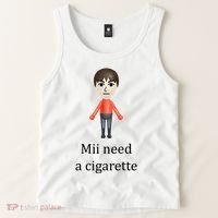Mii Need A Cigarette Funny Tank Top thumb 2