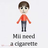 Mii Need A Cigarette Funny Golf Towel thumb 3