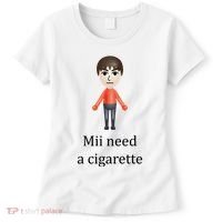 Mii Need A Cigarette Funny Women's T-Shirt thumb 0