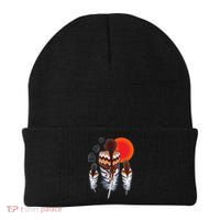 Mama Native American Women Bear Feathers Paws Beanie thumb 0