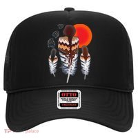 Mama Native American Women Bear Feathers Paws Hat thumb 0