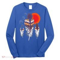 Mama Native American Women Bear Feathers Paws Long Sleeve Shirt thumb 0