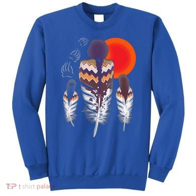 Mama Native American Women Bear Feathers Paws Sweatshirt